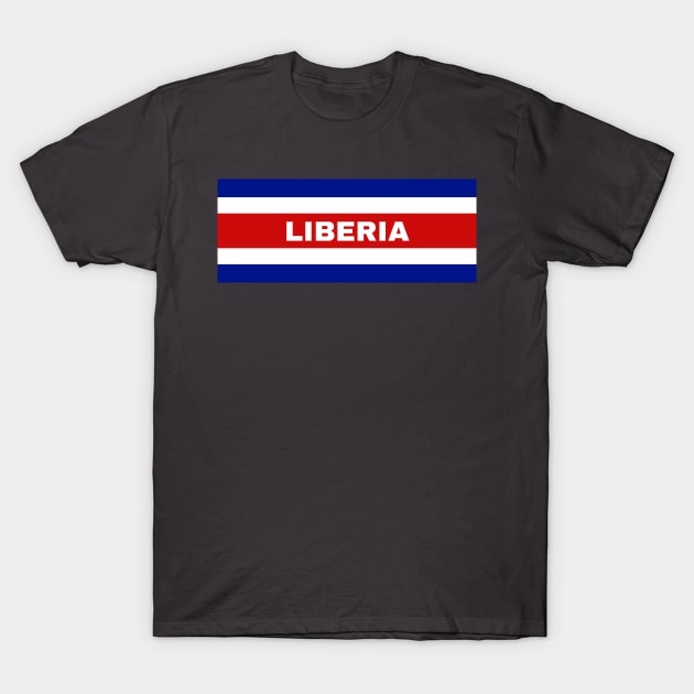 Liberia City in Costa Rican Flag Colors T-Shirt by aybe7elf